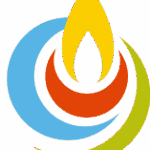 Logo featuring a stylized flame within blue, red, and green circular shapes, representing a christian retreat, with the text Christian Camp & Conference Association Member below the design.